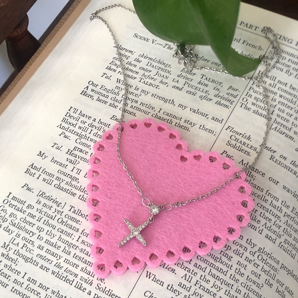 Silver Cross Pendant Necklace